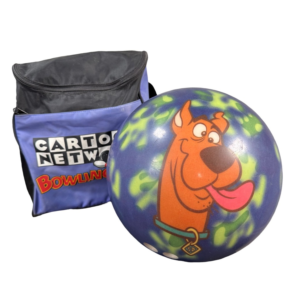 Cartoon Network Scooby-Doo Viz-A-Ball Bowling Ball & Bag Set USA Vintage 9lbs